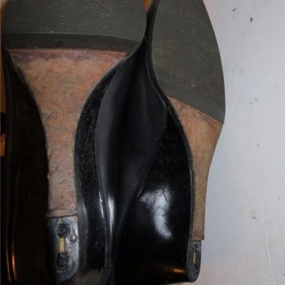 BLOOMINGDALE'S BLACK SUEDE LEATHER BOOTS 38.5 - Picture 6 of 7